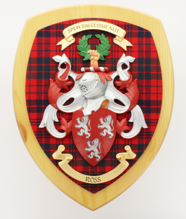 Clan Crest Coat of Arms Wall Shield, Clan Ross